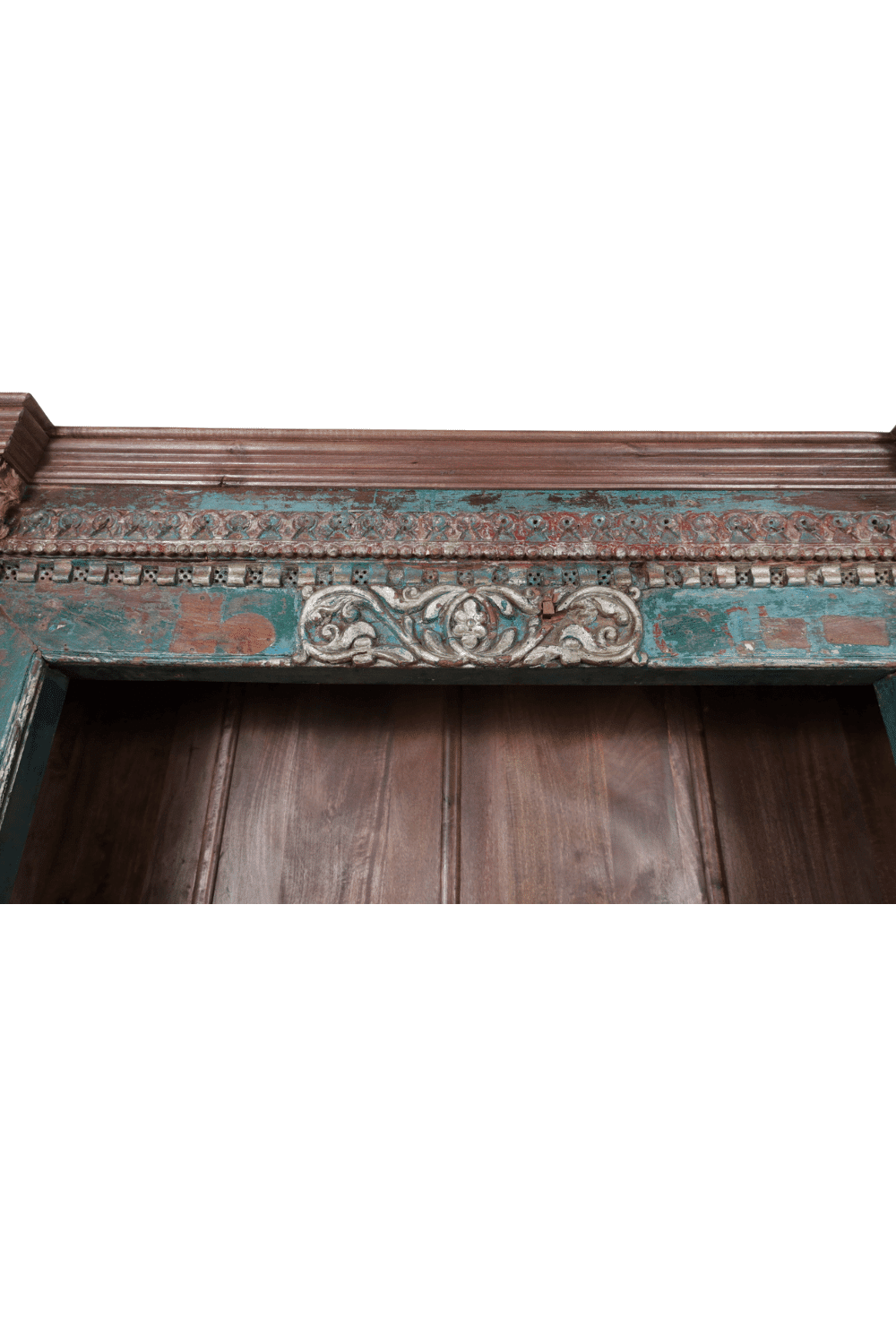 oude indiase open boekenkast of rek, winkelkast 153x50x205 cm