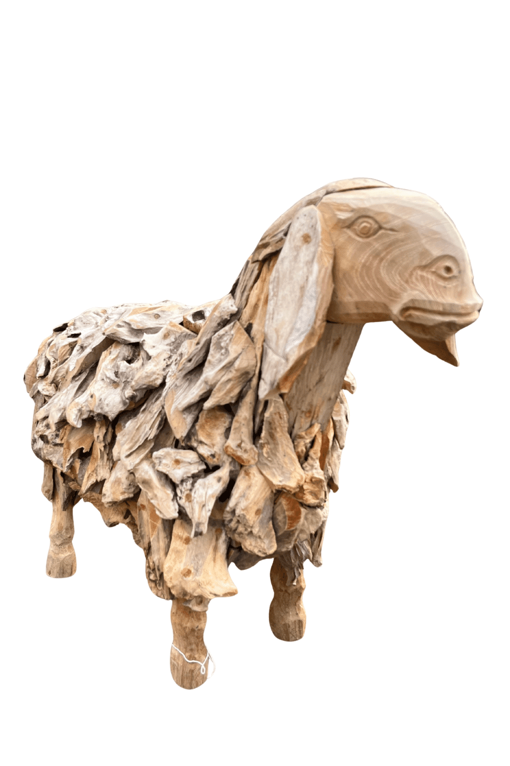 teak houten Schaap voor buiten 80x35x65 cm