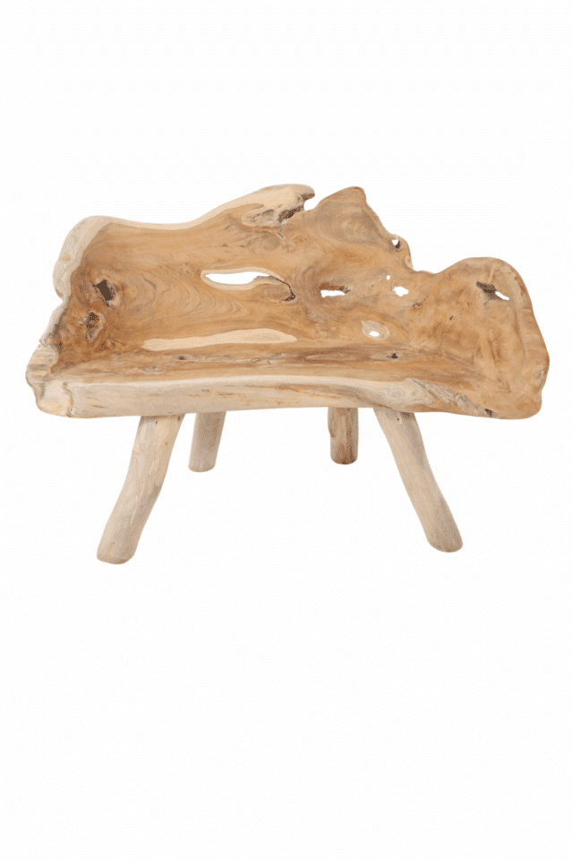 wortel teak houten tuinbank