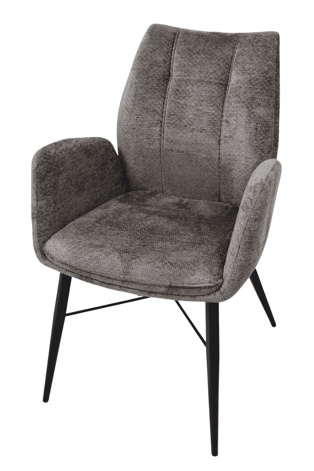 Eetkamerstoel jef taupe met armleunig rechthoekig stoeltje