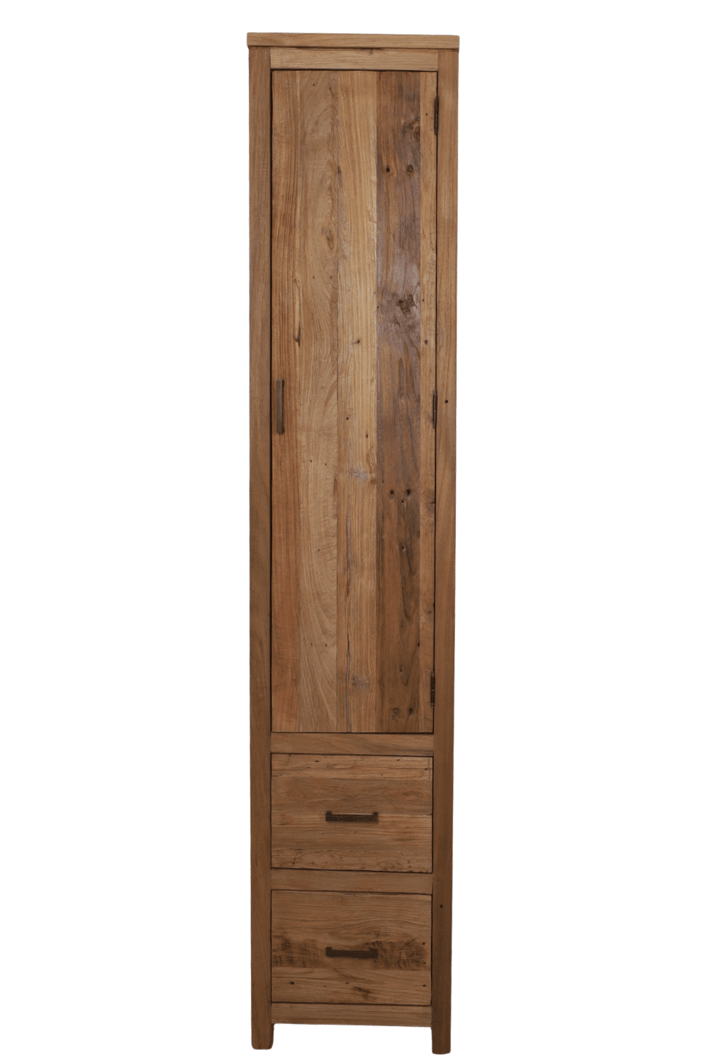 Hoge badkamer kast teak hout Kolomkast full wood 40x40x200 cm