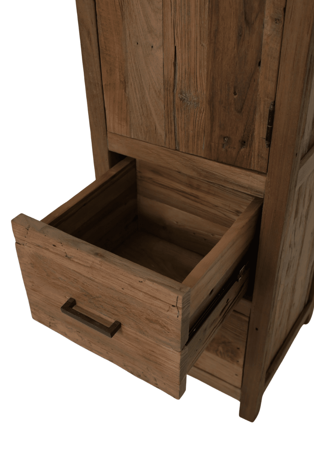 Hoge badkamer kast teak hout Kolomkast full wood 40x40x200 cm