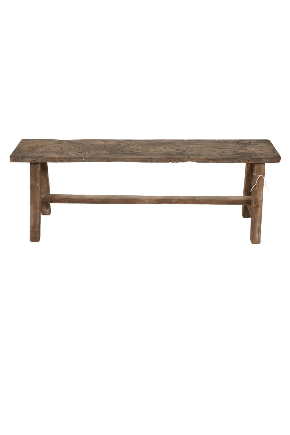 Oud teak houten bankje 120x20x46 cm