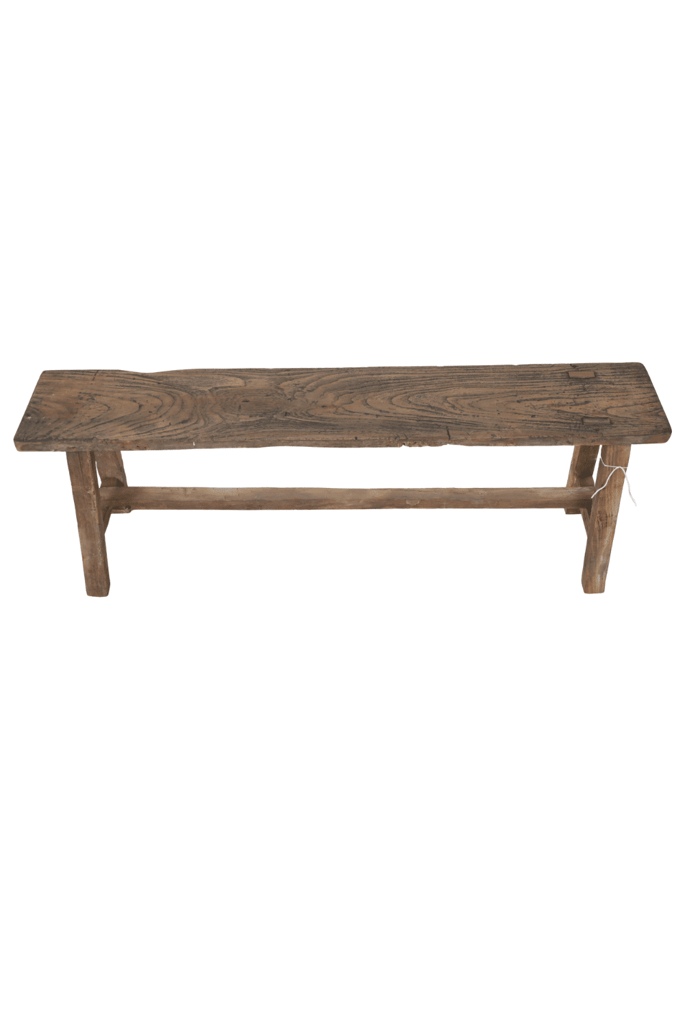 Oud teak houten bankje 120x20x46 cm