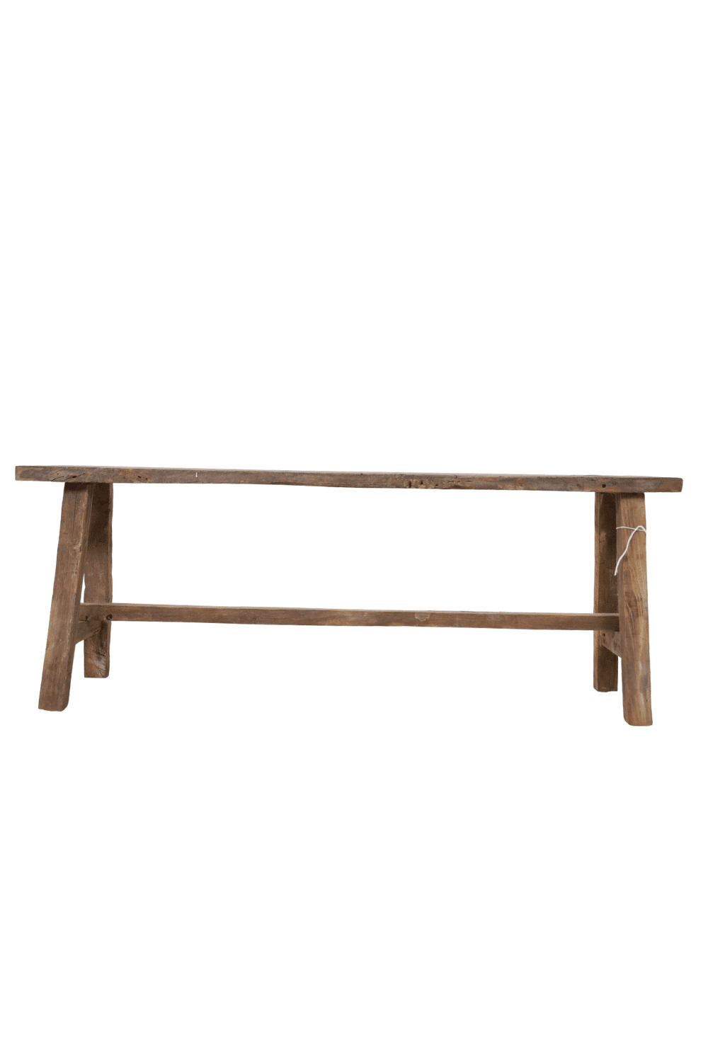 Oud teak houten bankje 120x20x46 cm
