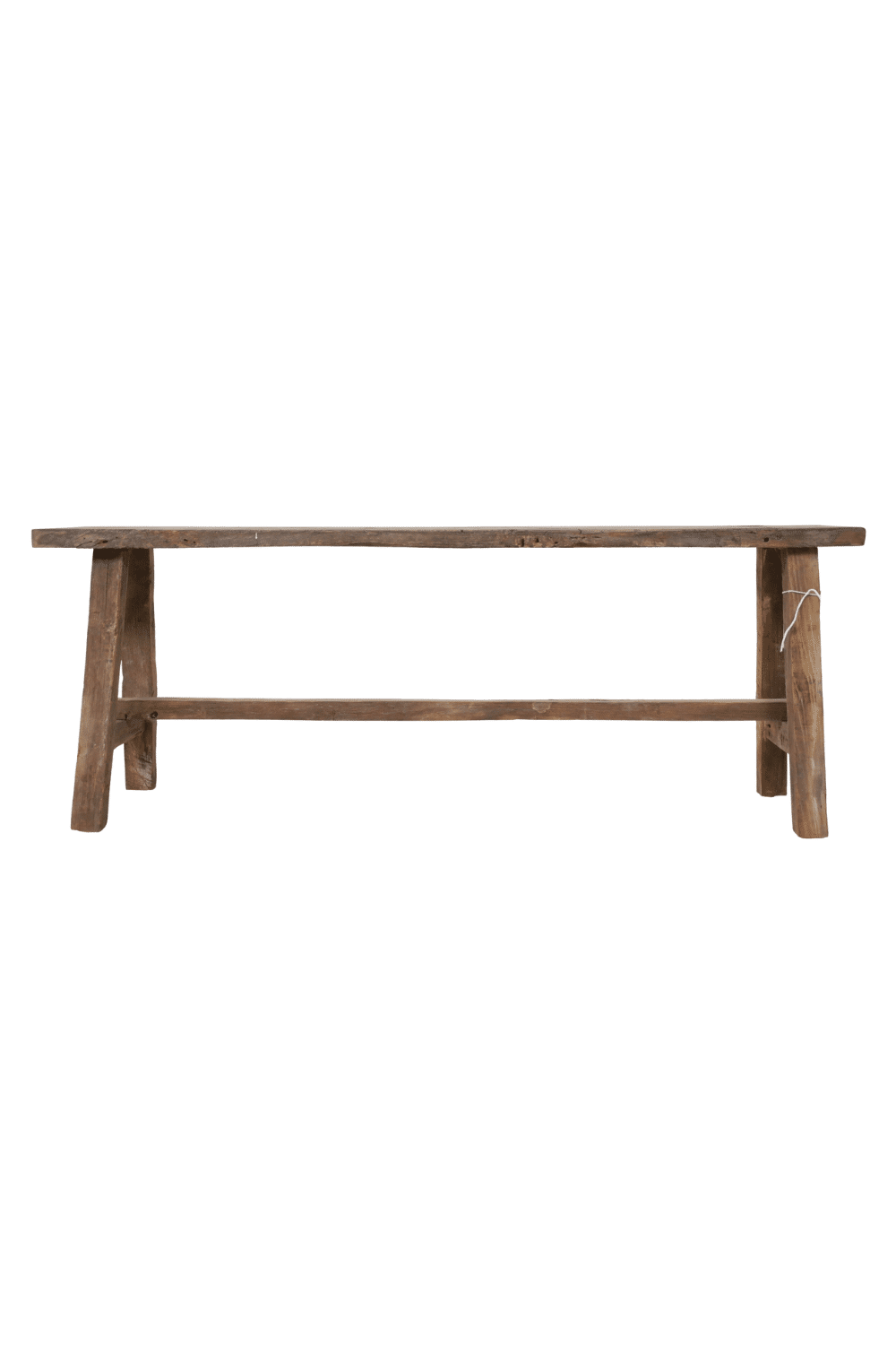 Oud teak houten bankje 120x20x46 cm