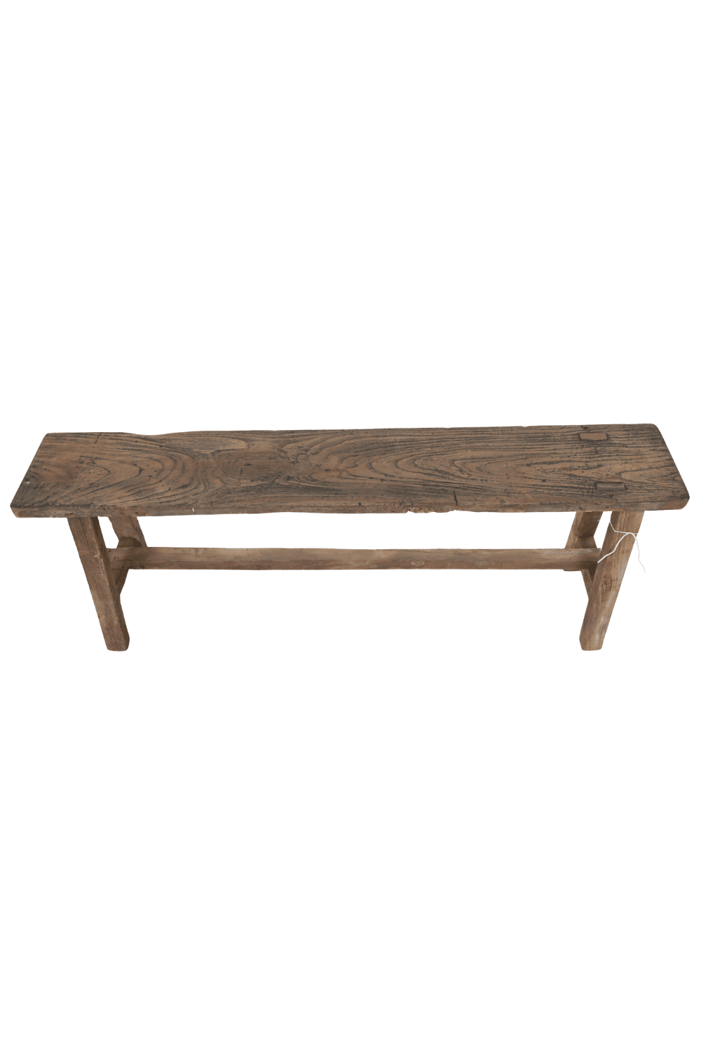 Oud teak houten bankje 120x20x46 cm