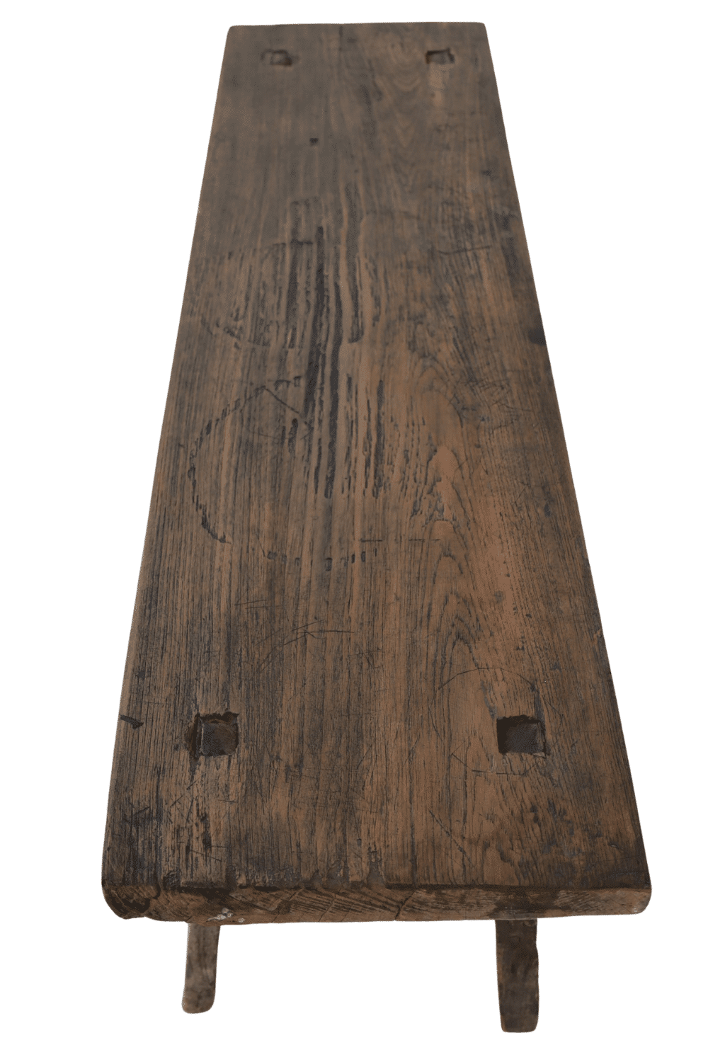Oud teak houten bankje 130x31x45 cm Oud teak houten bankje 130x31x45 cm