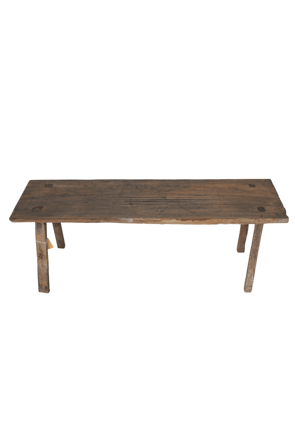 Oud teak houten bankje 130x31x45 cm Oud teak houten bankje 130x31x45 cm