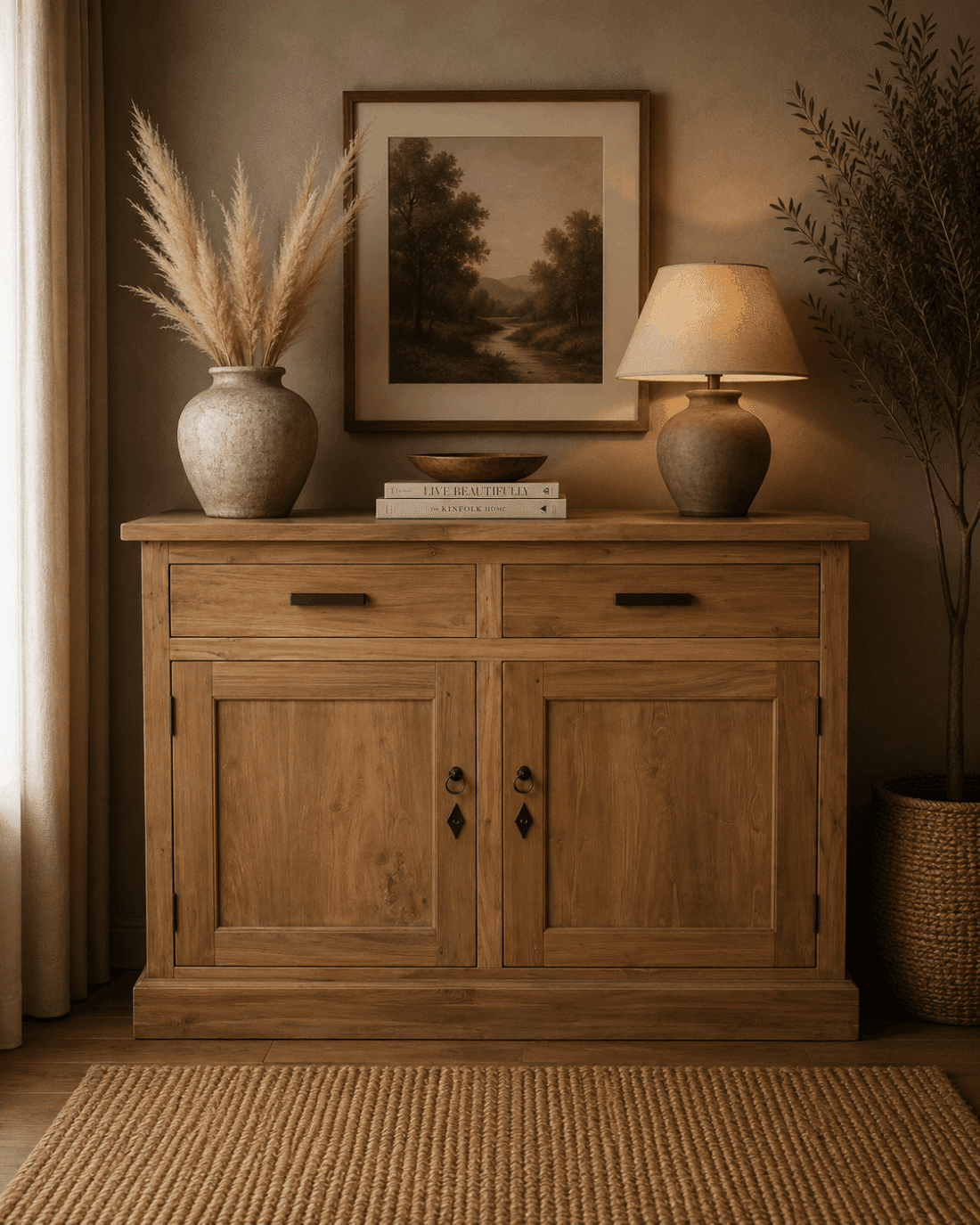 Sd teak houten dressoir 110 cm Sd teak houten dressoir 110 cm