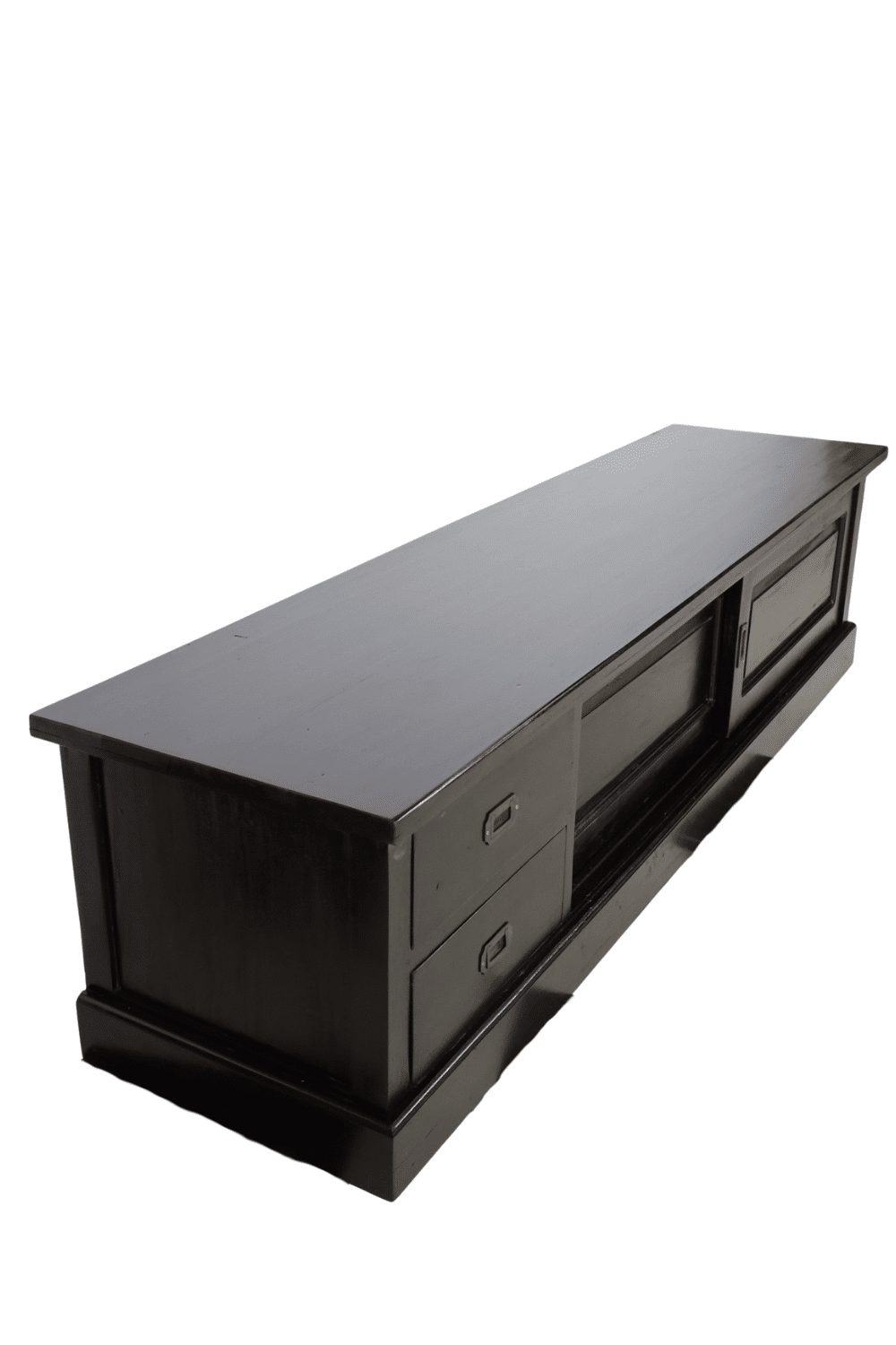 koloniaal zwart houten tv meubel 200x50x50 cm tvd 14