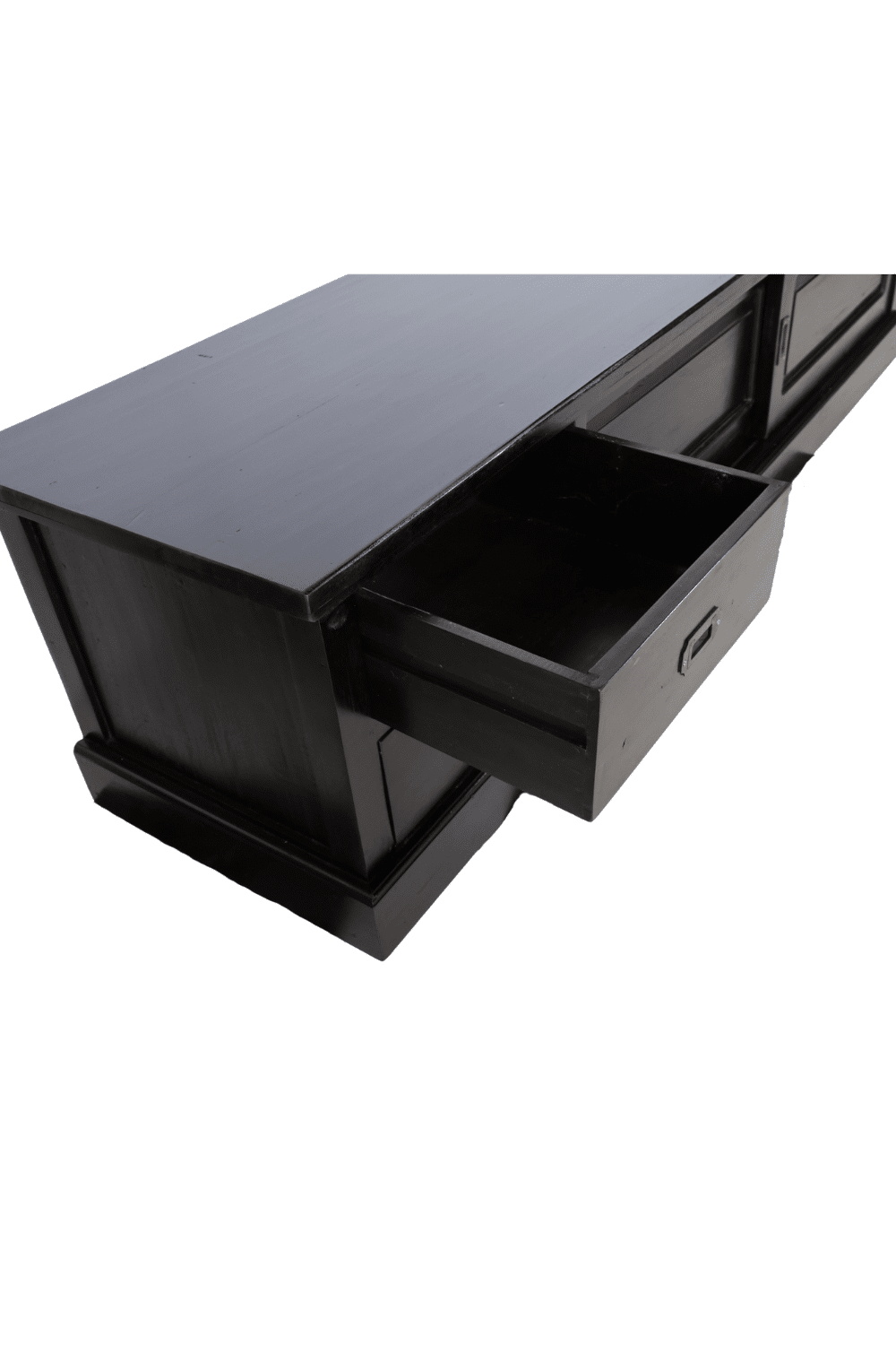 koloniaal zwart houten tv meubel 200x50x50 cm tvd 14