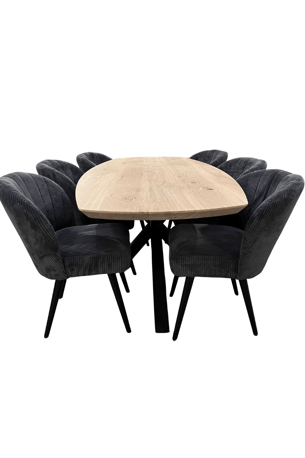 Eiken houten eettafel Deens ovaal 240 cm