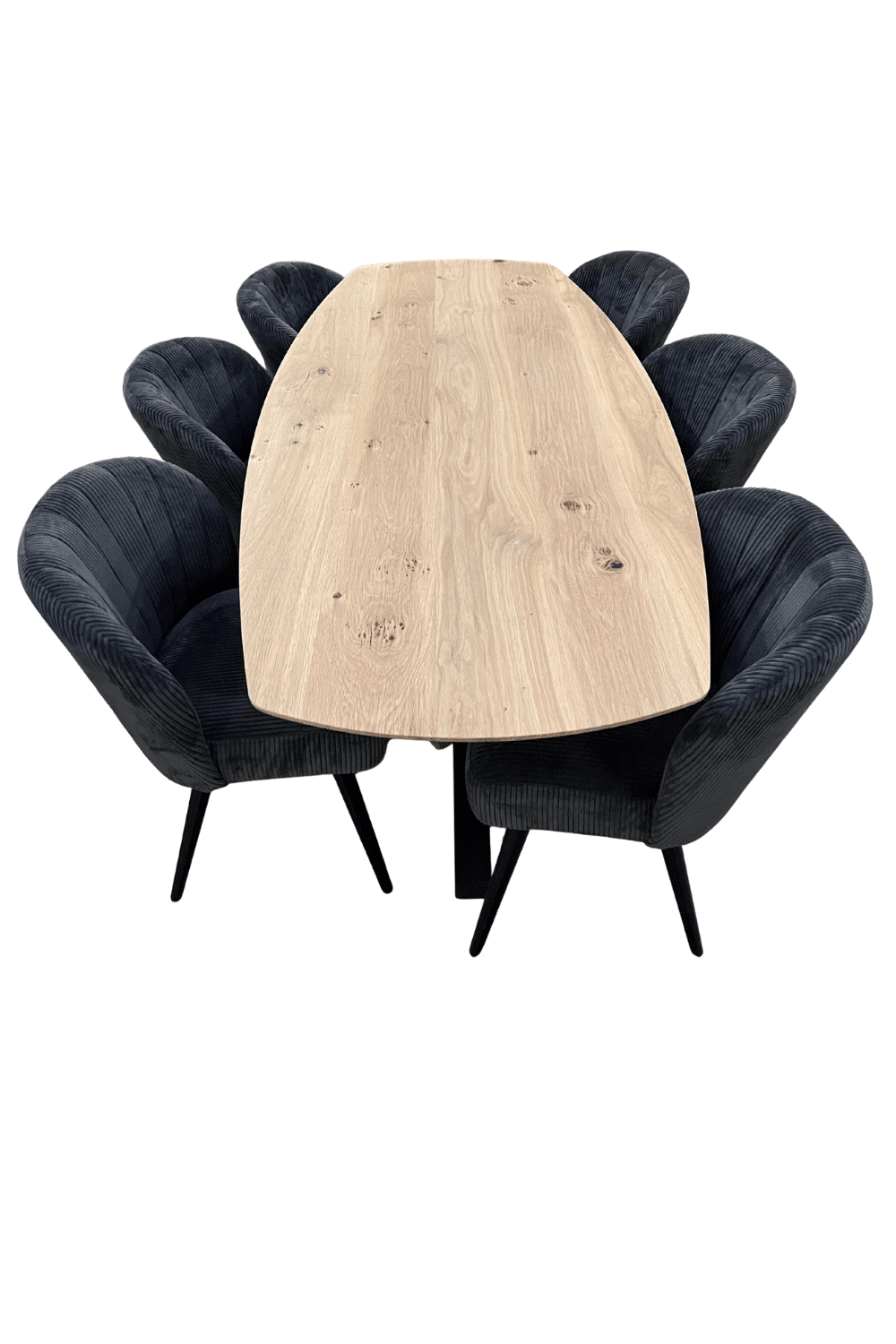 Eiken houten eettafel Deens ovaal 240 cm