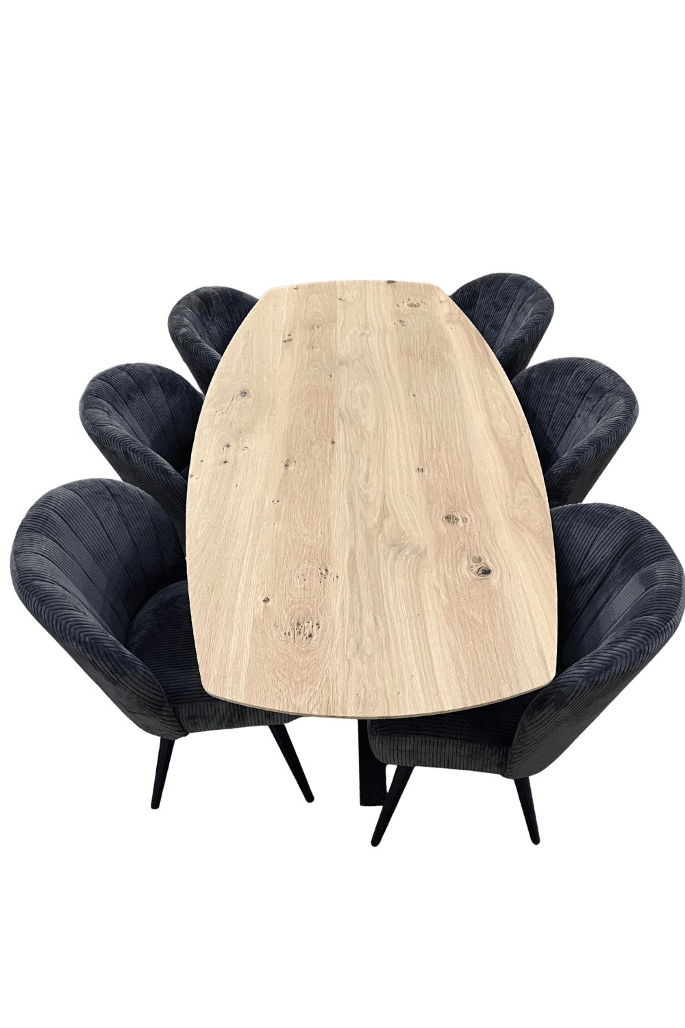 Eiken houten eettafel Deens ovaal 240 cm