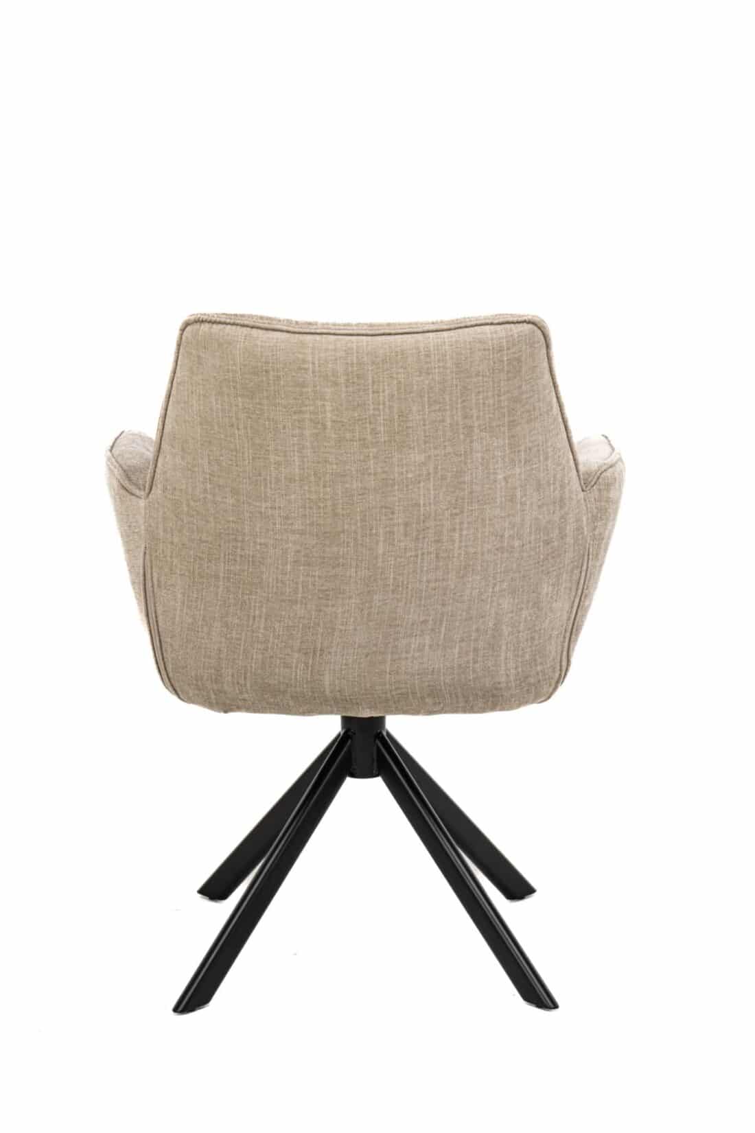 Eetkamerstoel Monaco linnen look licht grijs draaibaar Eetkamerstoel Monaco linnen look licht grijs draaibaar