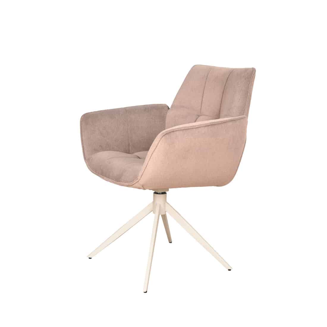 Eetkamerstoel Monaco linnen look licht grijs draaibaar Eetkamerstoel Monaco linnen look licht grijs draaibaar