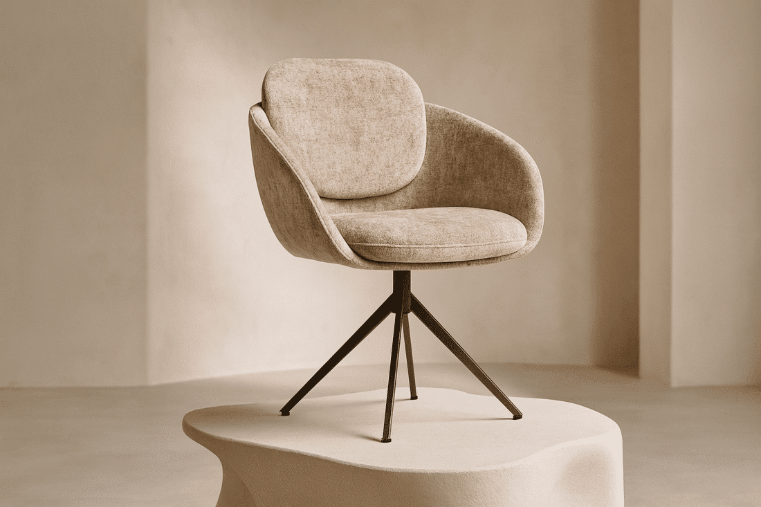 Eetkamerstoel Nice Draaibaar rond kuip stoel model Eetkamerstoel Nice Draaibaar rond kuip stoel model