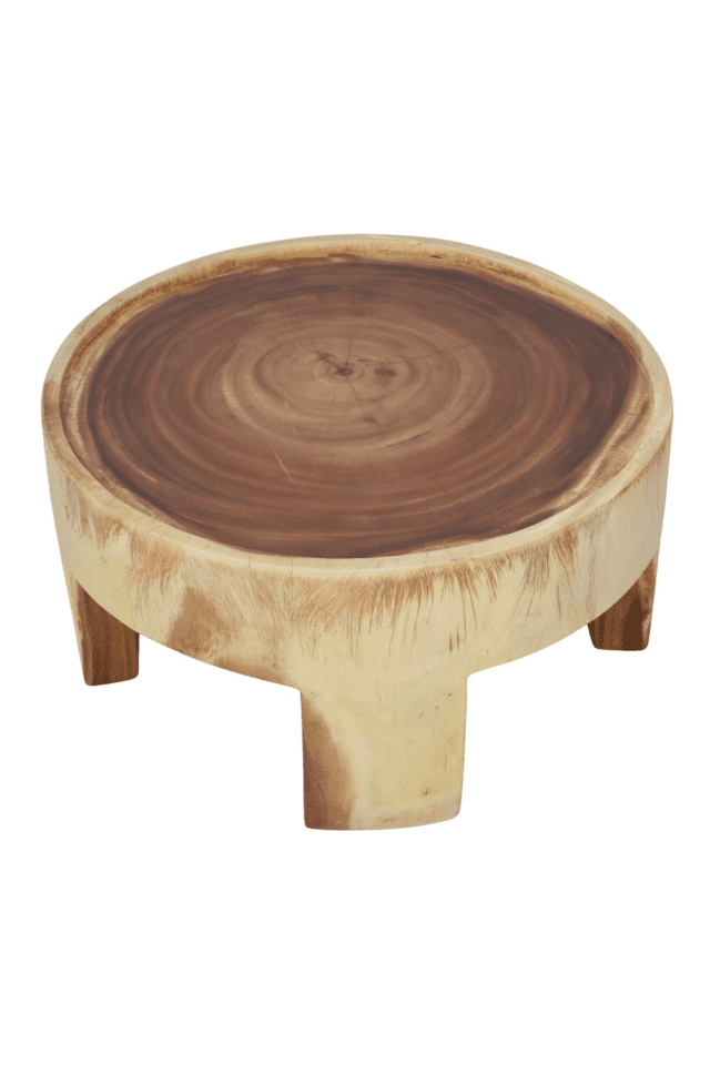 Suar houten salontafel 70x70x36 boomstam