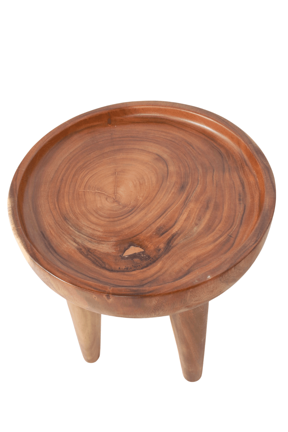 Nr 4 bijzettafel suar rond met 4 poten 45x45x46 cm