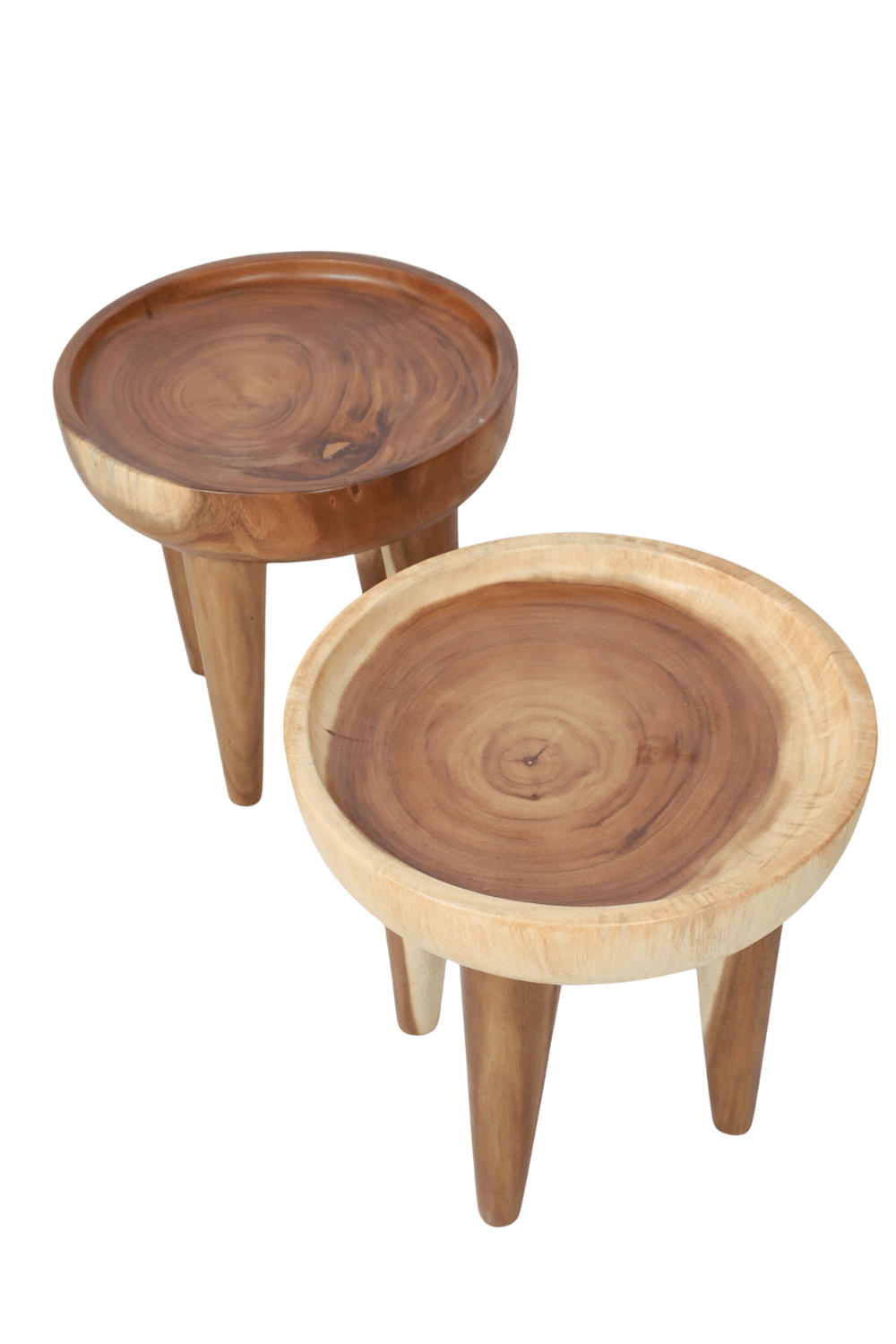 suar houten bijzettafel rond 45x45x46 cm met 4 poten