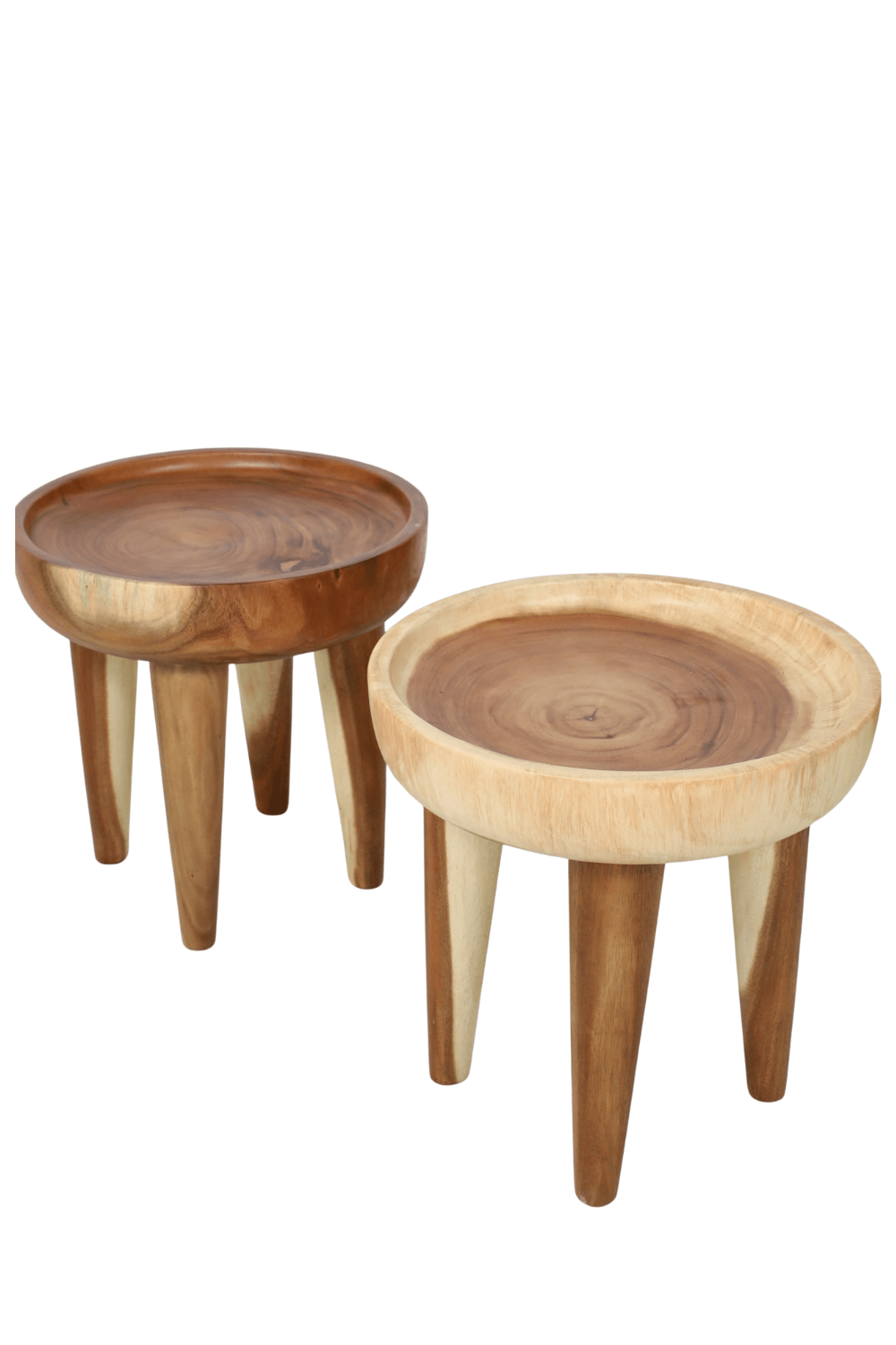 suar houten bijzettafel rond 45x45x46 cm met 4 poten