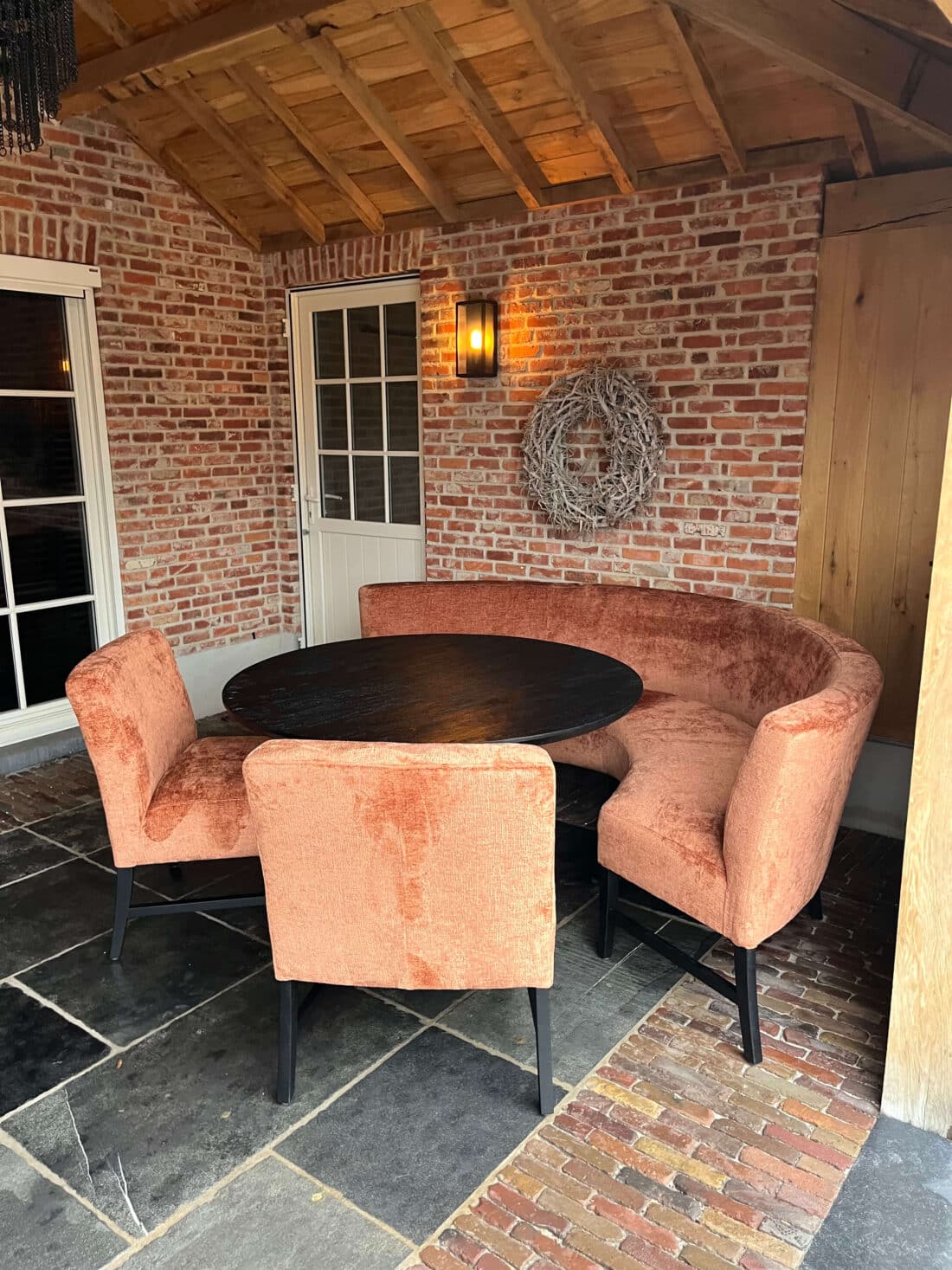 ronde eetkamerbank 240 cm ronde eetkamerbank 240 cm