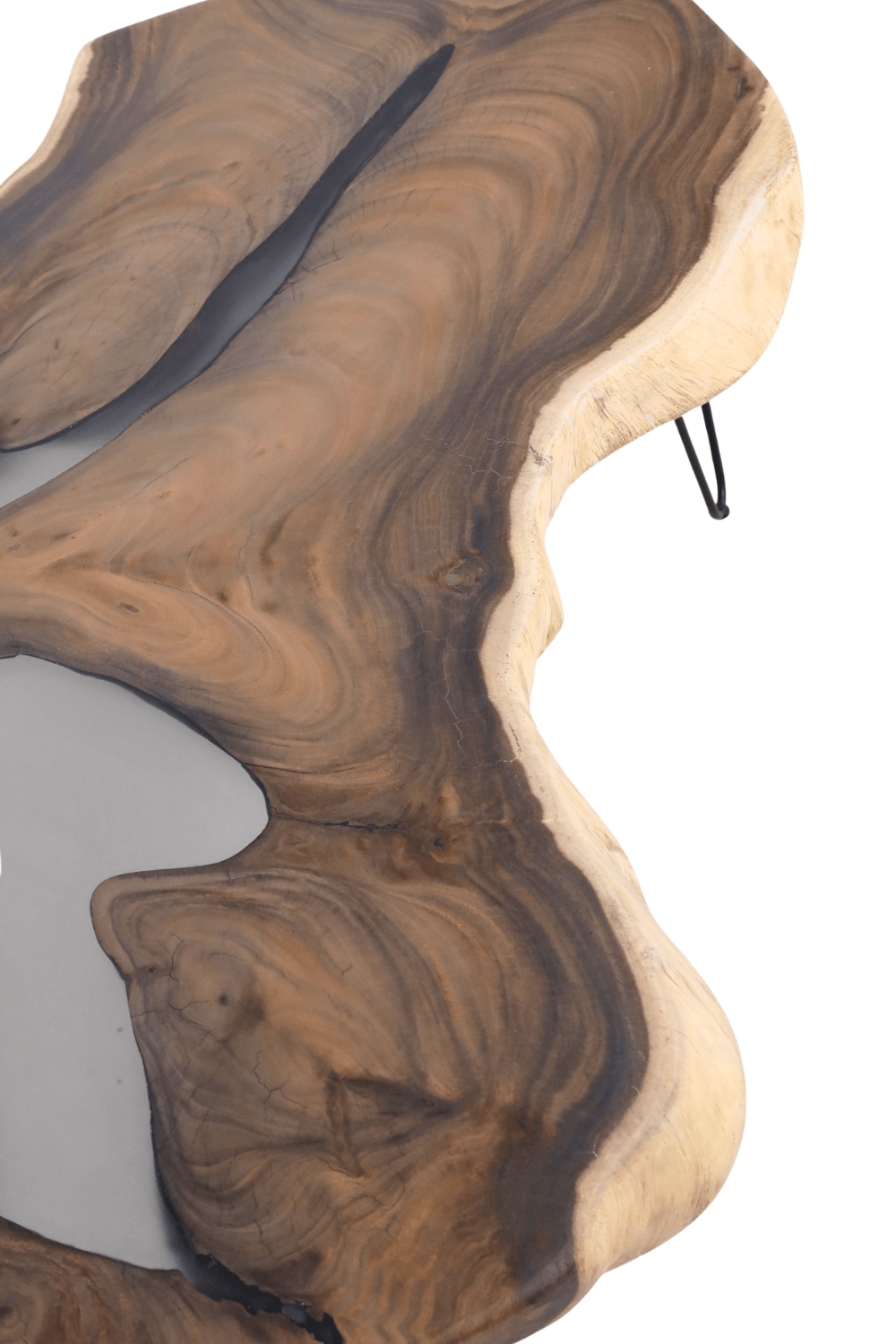 Boomstam salontafel met epoxy suar hout 140 cm