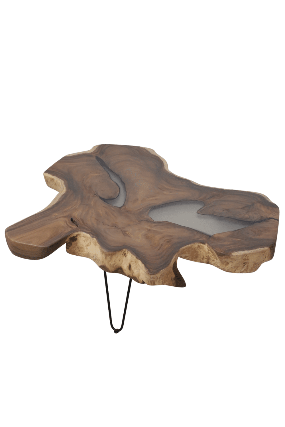 Boomstam salontafel met epoxy suar hout 140 cm