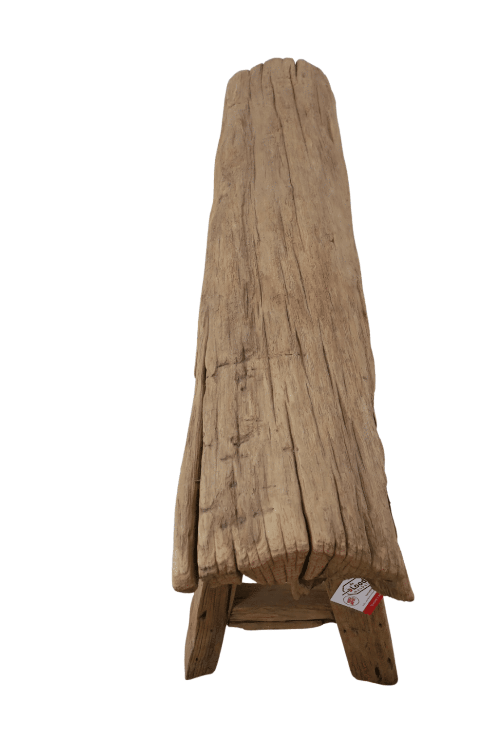 teak houten boomstam bankje 130 cm