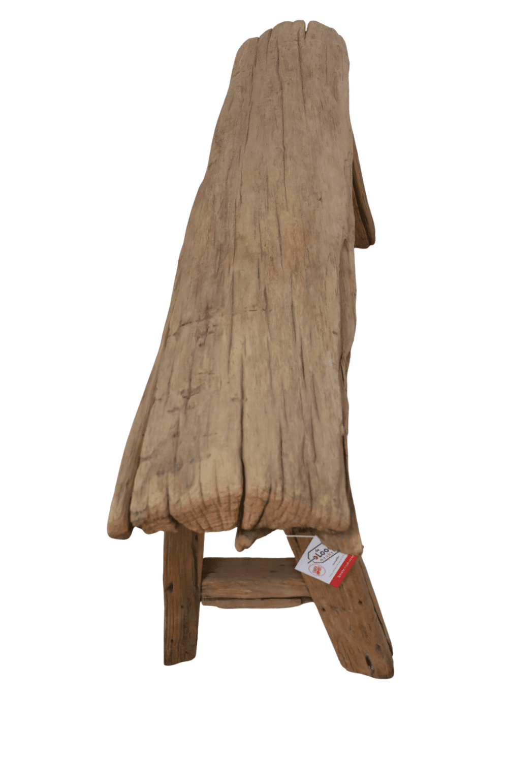 teak houten boomstam bankje 130 cm