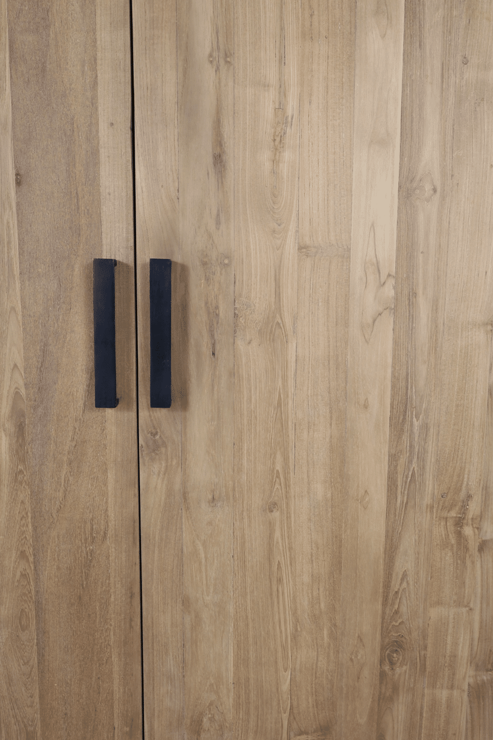 Teak houten opbergkast 110x50x210 cm met lades