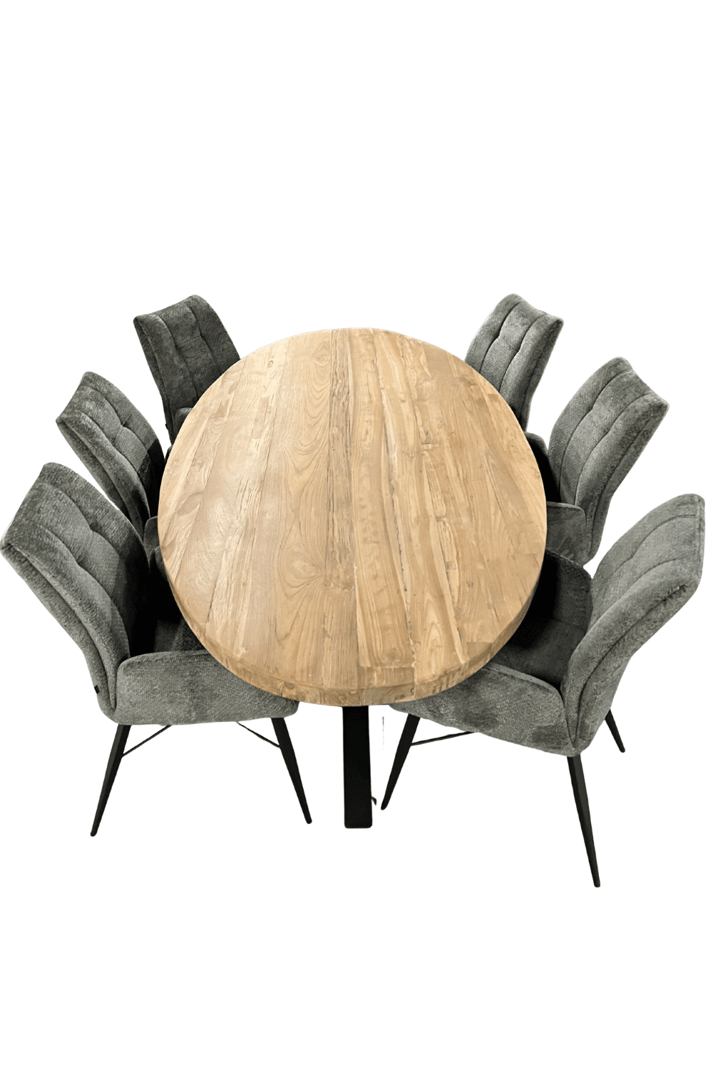 Teak houten ovale eettafel 220x110x78 cm