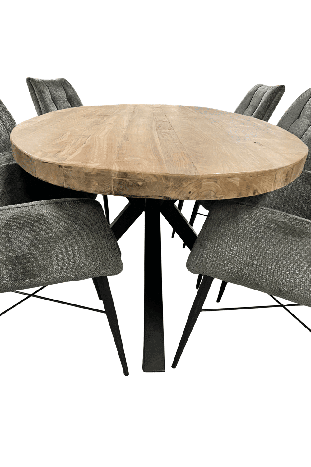 Teak houten ovale eettafel 220x110x78 cm