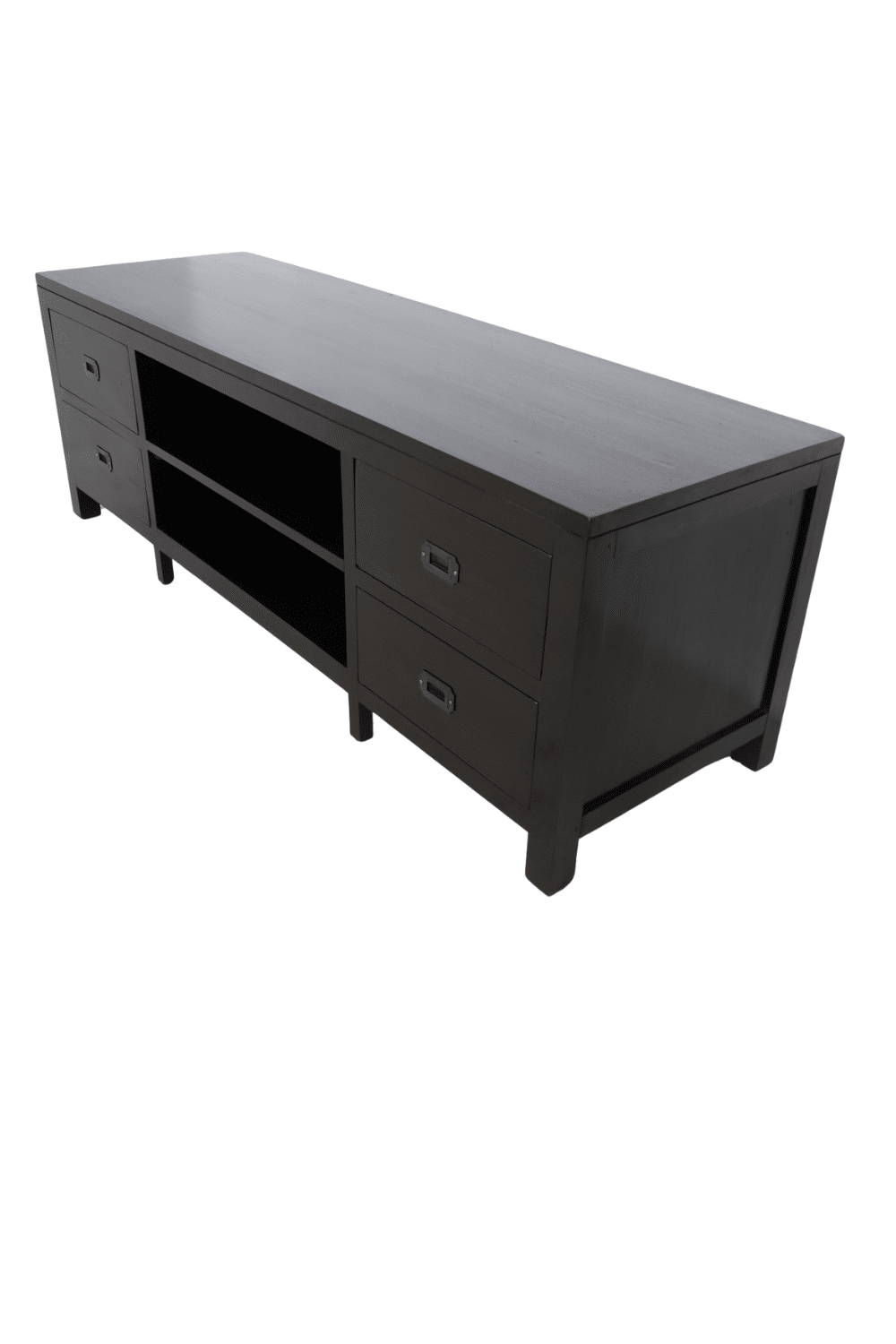 tv meubel zwart bruin koloniaal 160x50x55 cm