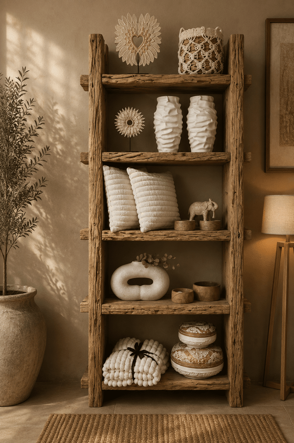 Boekenrek-oud-hout Boekenrek-oud-hout