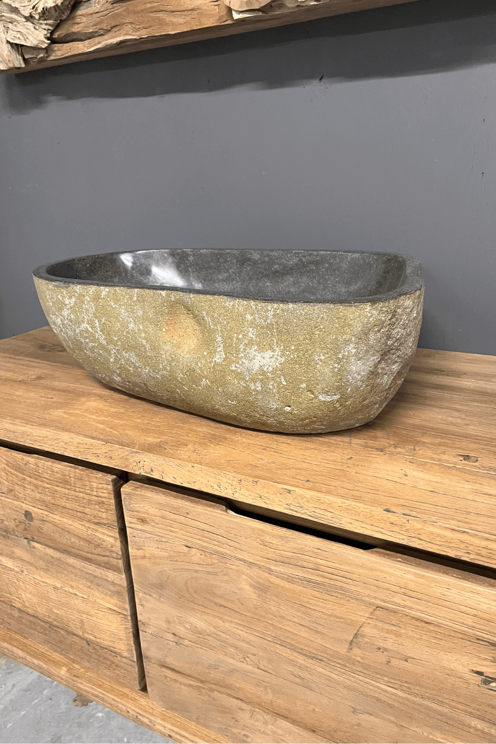 Grote twin set van 2 rivierkeien wasbakken