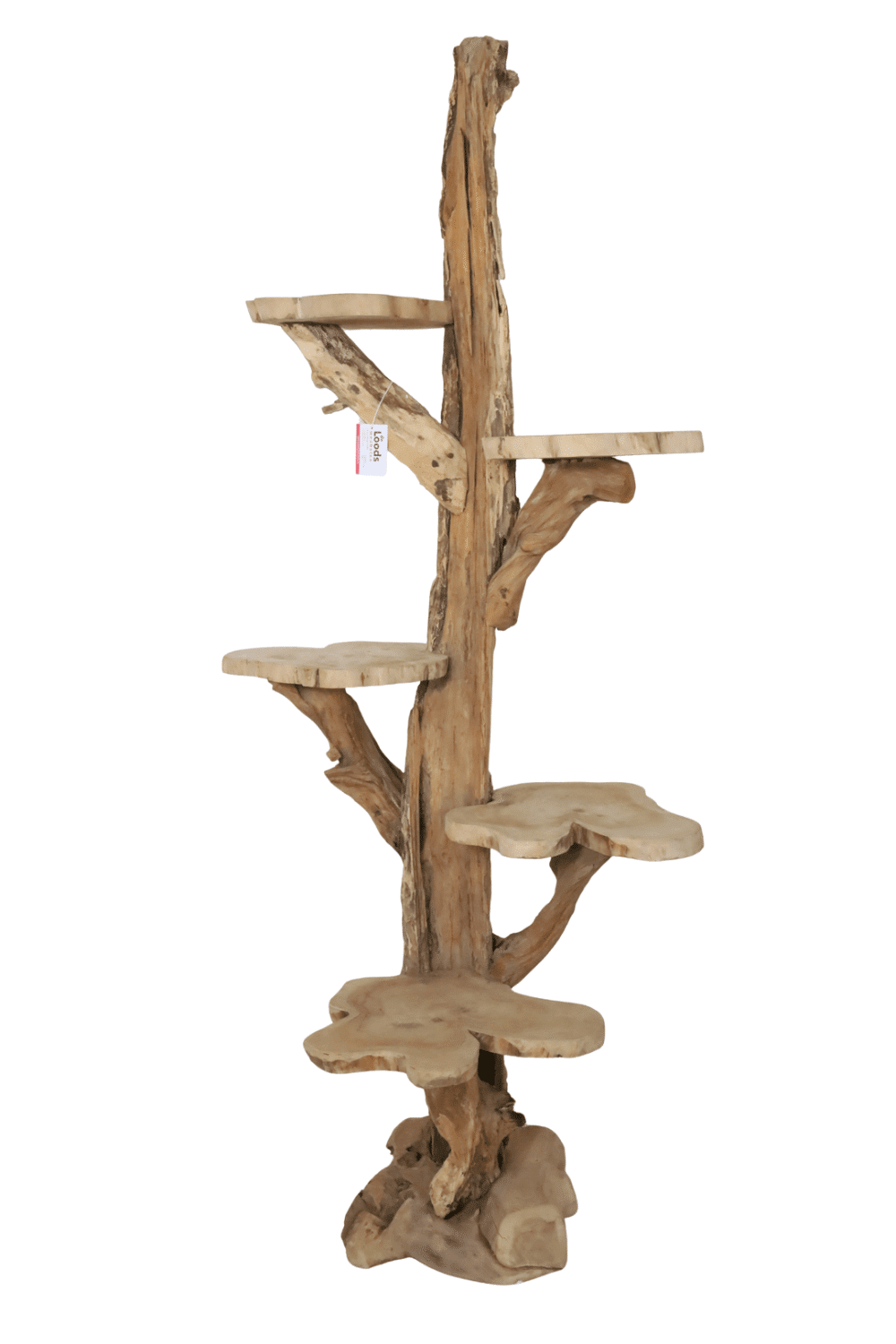 teak houten Kattenpaal 80x70x105 cm met plateau's