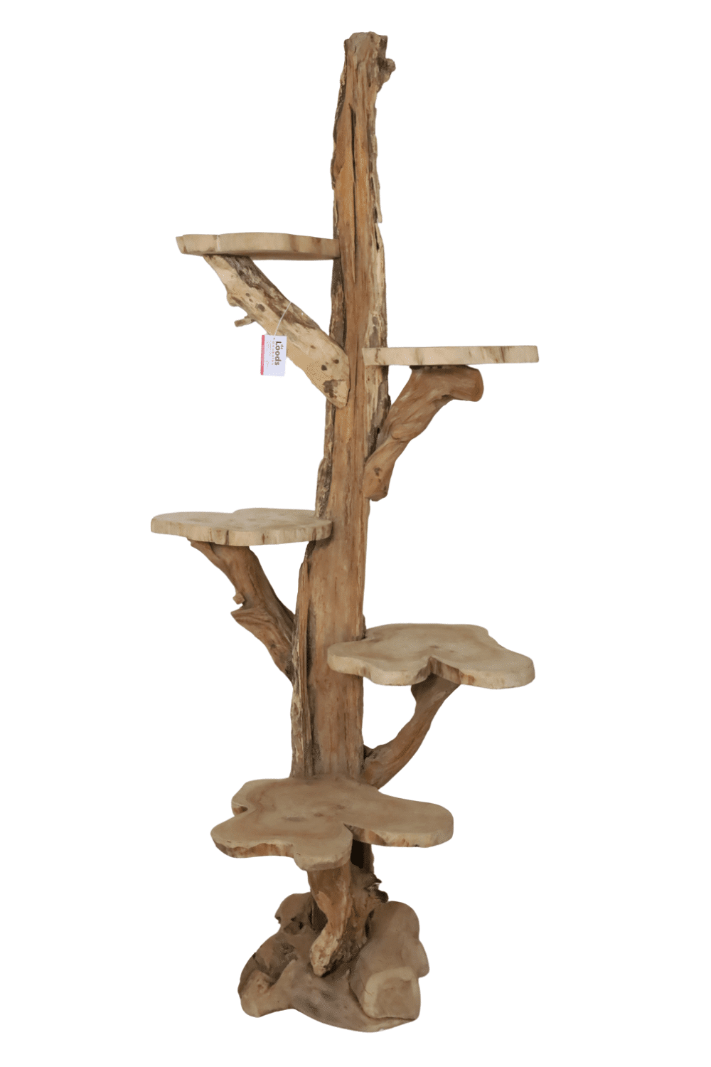 teak houten Kattenpaal 80x70x105 cm met plateau's