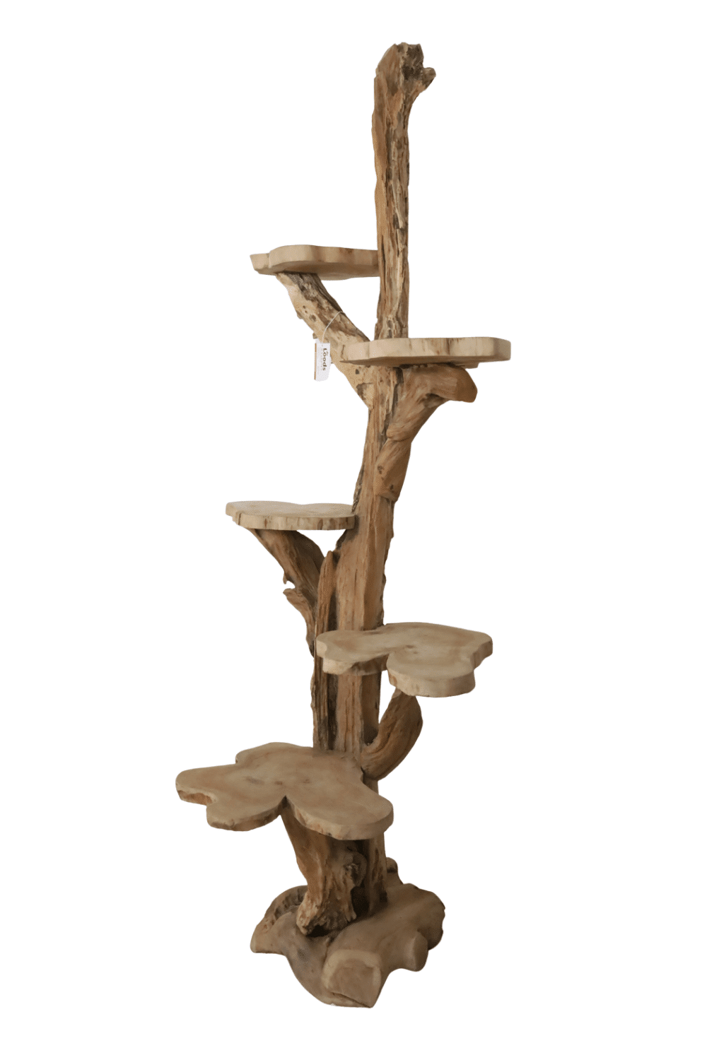 teak houten Kattenpaal 80x70x105 cm met plateau's