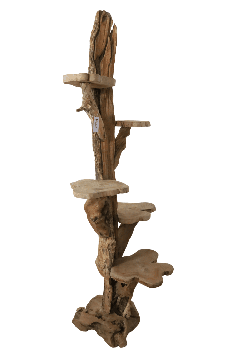 teak houten Kattenpaal 80x70x105 cm met plateau's