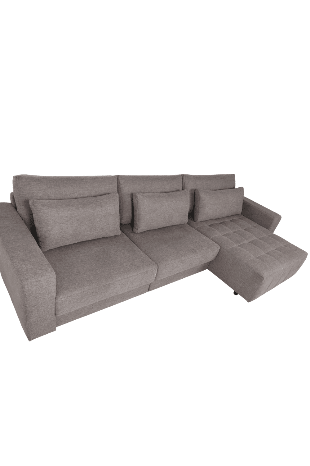 Luxe grote hoekbank 350 cm plofbank grijs