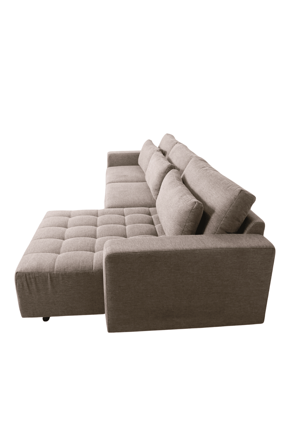 Luxe grote hoekbank 350 cm plofbank grijs