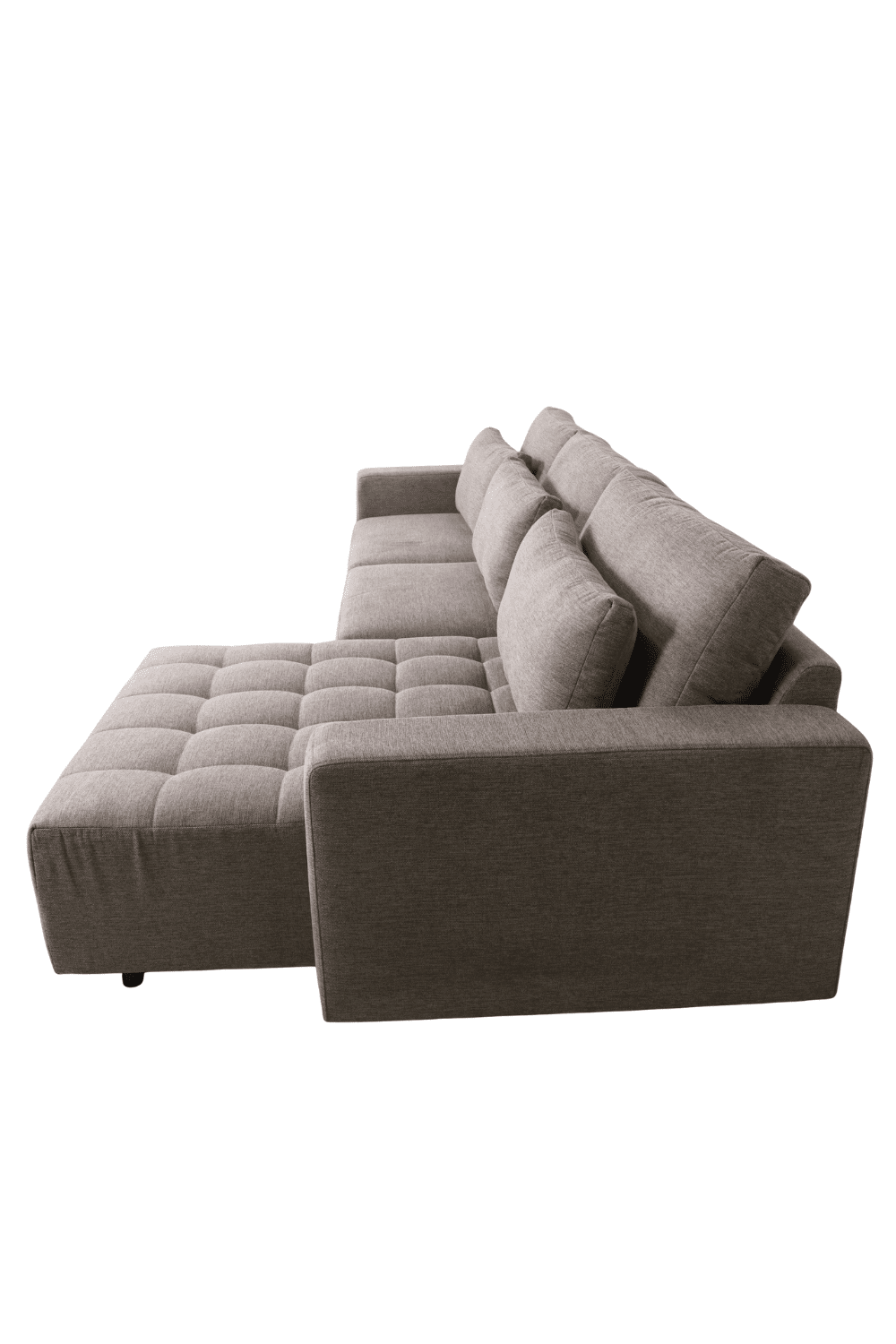 Luxe grote hoekbank 350 cm plofbank grijs