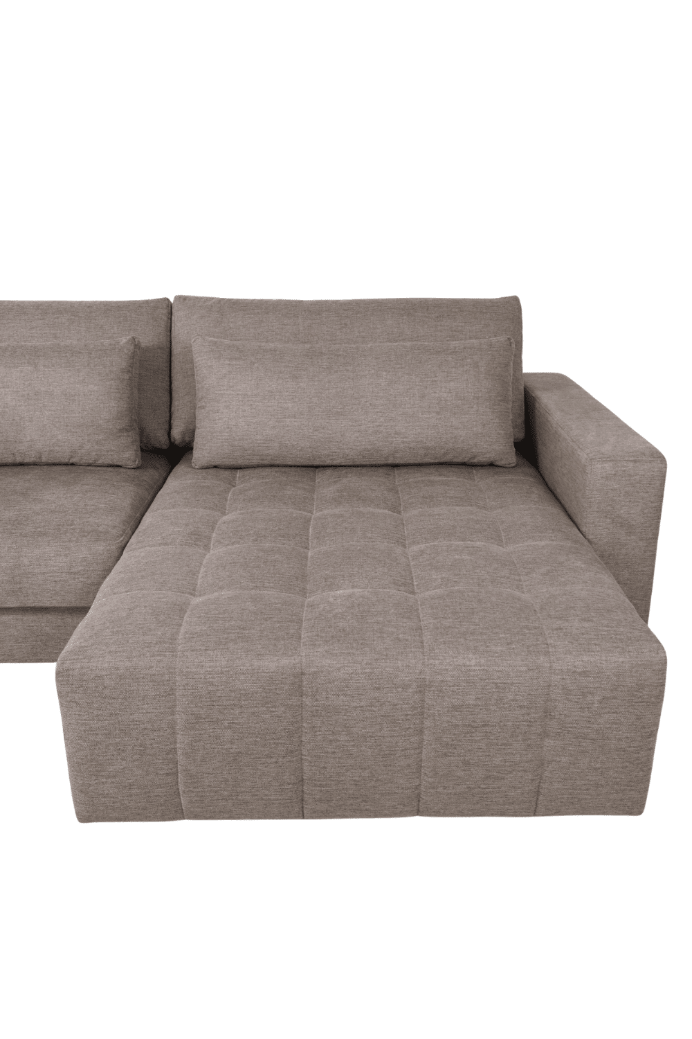 Luxe grote hoekbank 350 cm plofbank grijs