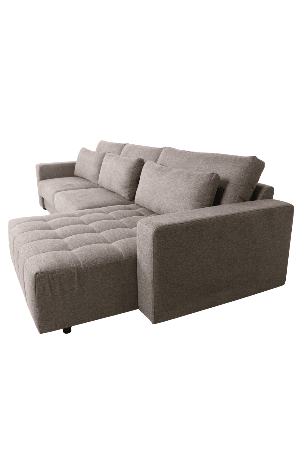 Luxe grote hoekbank 350 cm plofbank grijs