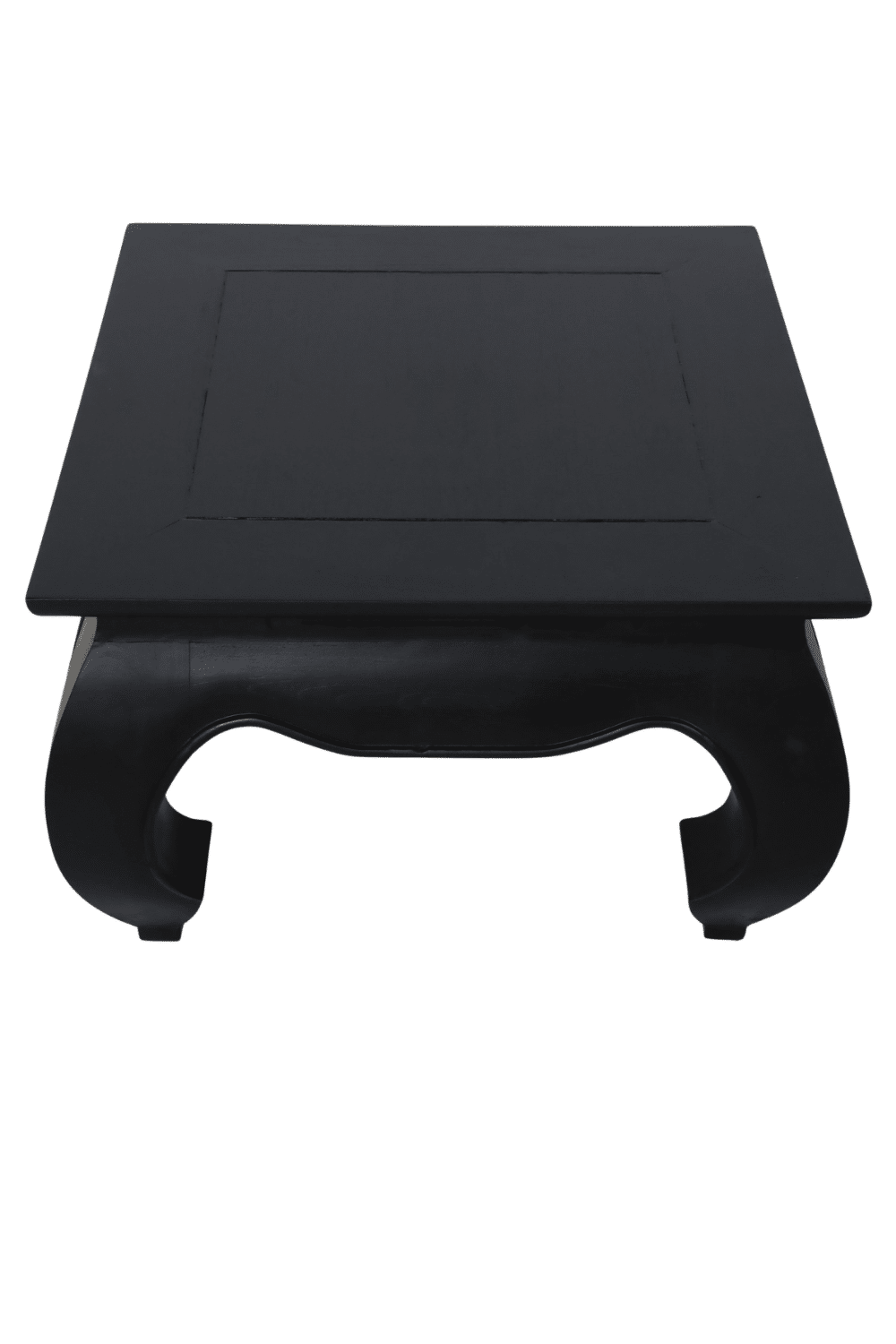 zwarte kleine vierkante salontafel met bolle poten Opium salontafel zwart 60x60x40 cm koloniaal zwarte kleine vierkante salontafel met bolle poten Opium salontafel zwart 60x60x40 cm koloniaal