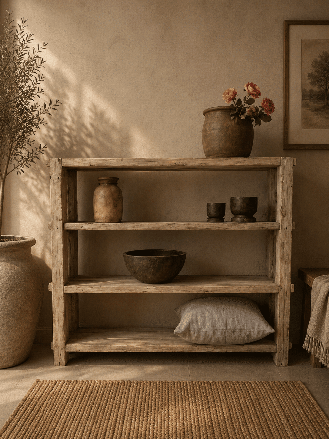 Oud-houten-Boekenkast-rek-half-hoog-170x37x141cm- Oud-houten-Boekenkast-rek-half-hoog-170x37x141cm-