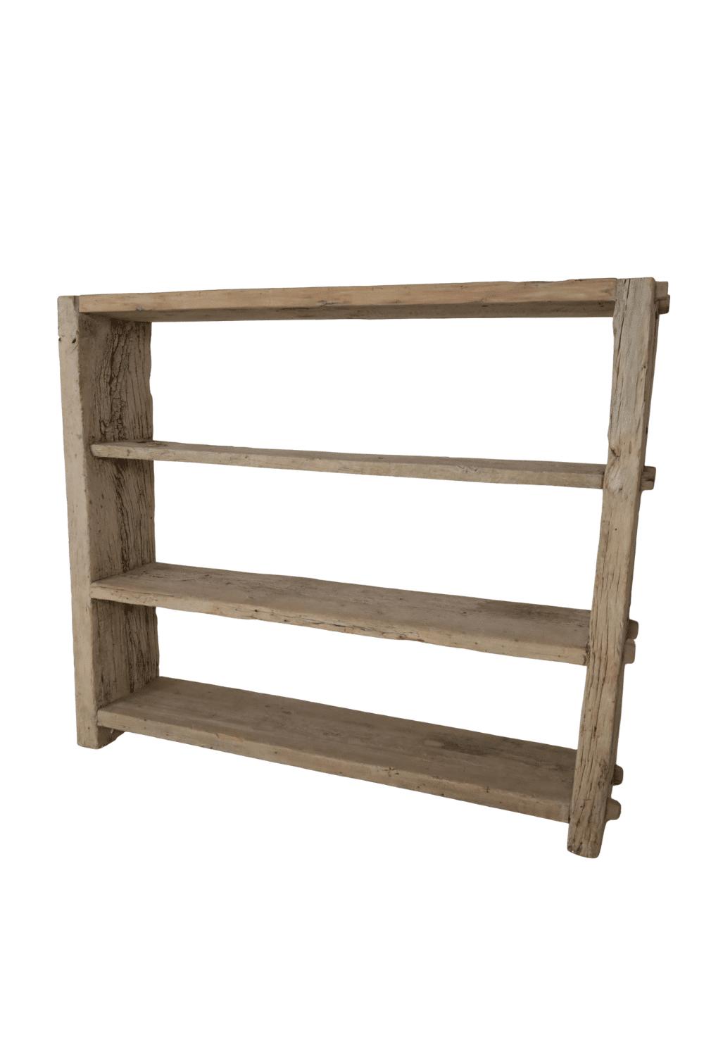 Oud houten rek Boekenkast rek half hoog 170x37x141cm