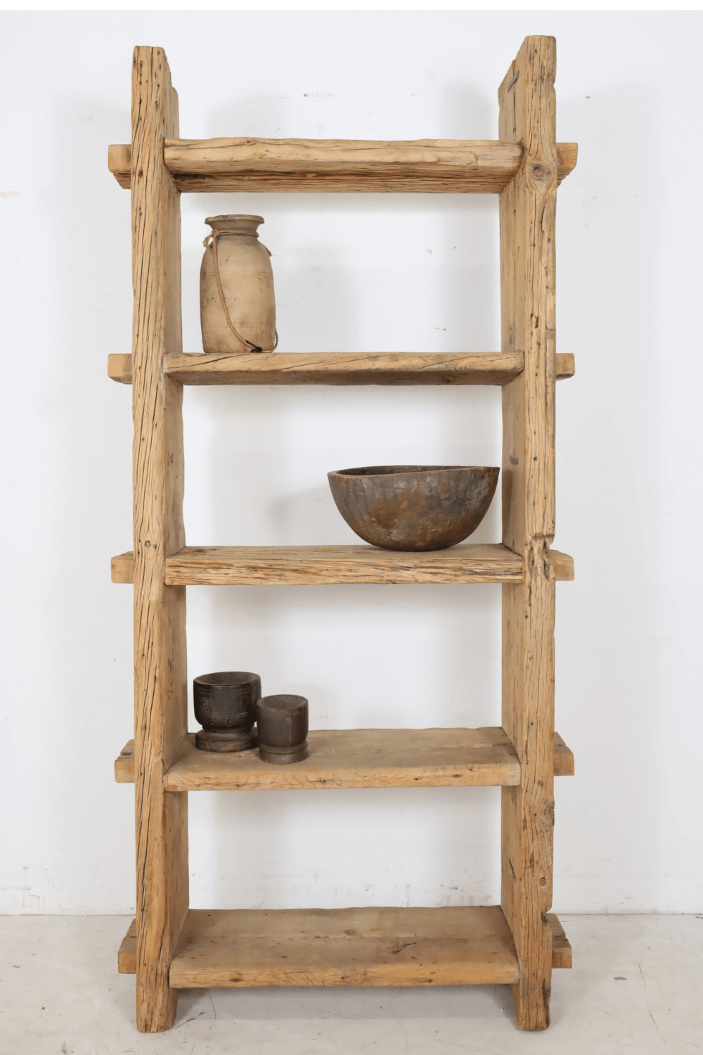 Oud houten Boekenkast rek hoog 106x35x221cm
